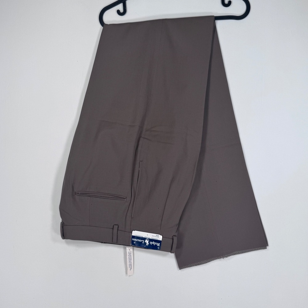 Vtg Ralph Lauren NWT Wool Pleated Trousers Women's 8 Tall Minimalist Office Read - Picture 2 of 15